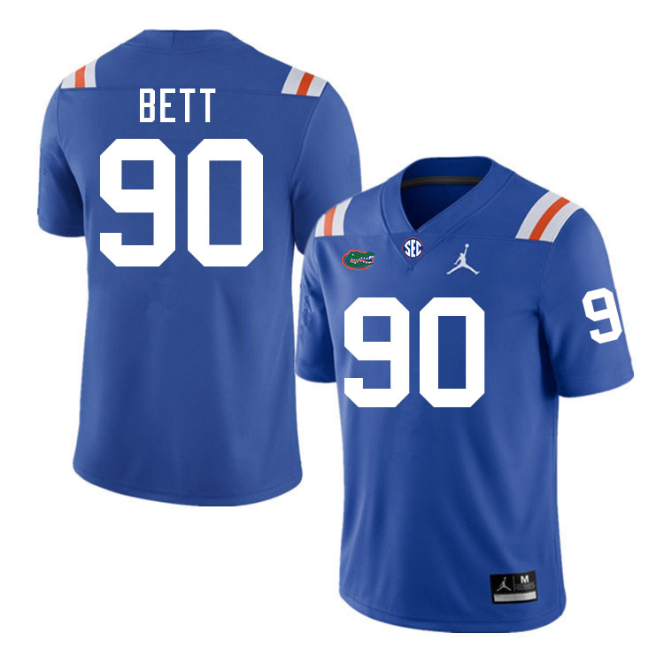 Florida Gators #90 Brendan Bett College Football Jerseys Stitched-Throwback